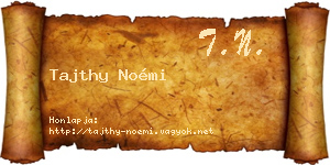 Tajthy Noémi névjegykártya